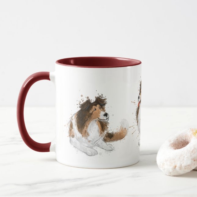 Taza Sheldon la corbata tres polos (Con donut)