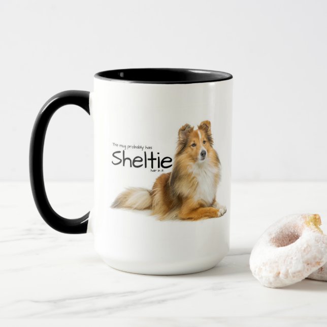 Taza Sheltie Hair (Con donut)