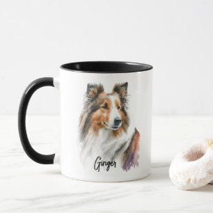 Taza Sheltie Perro Raza Personalizada