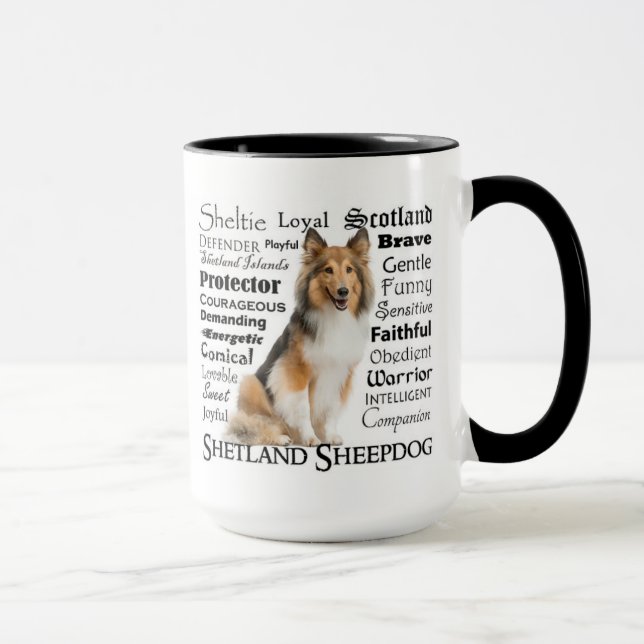 Taza Sheltie Traits Mug (Derecha)