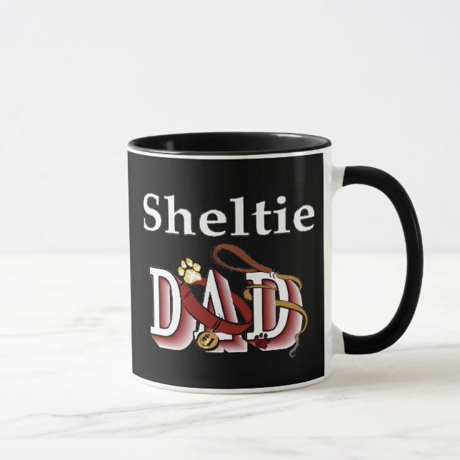 Taza Shetland Sheepdog Dad Mug (Derecha)