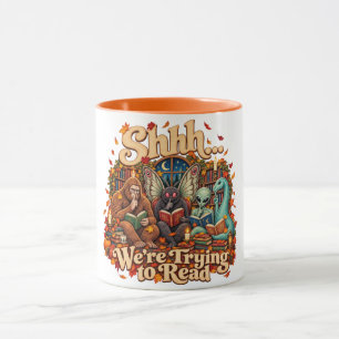 Taza Shhh Estamos Intentando Leer Club de Libro de Críp