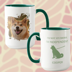 Taza Shiba Inu Independiente con Nombre y Foto Personal