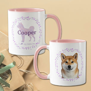Taza Shiba Inu – Regalo personalizado de lavanda p