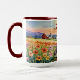 Taza Shih Tzu Cuppy Flower Field Combo Mug
