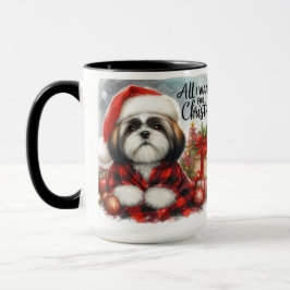 Taza Shih Tzu Todo lo que quiero para los Navidades Cof