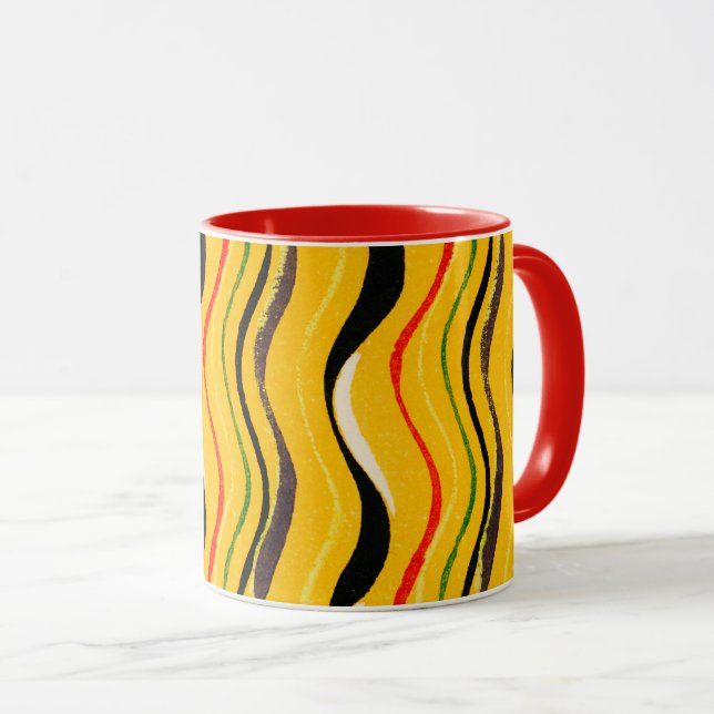 Taza Shima-Shima, patrón colorido, (Anverso derecho)