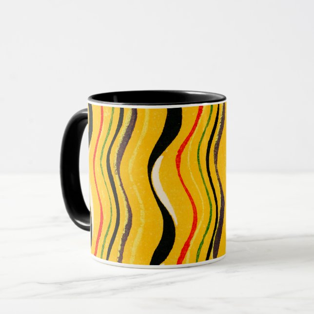 Taza Shima-Shima, patrón colorido, (Anverso izquierdo)