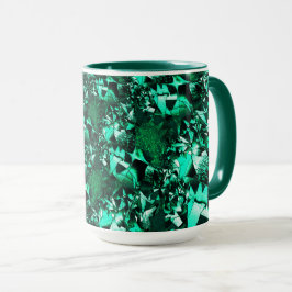 Taza Shiny green tones, and similar to embossing