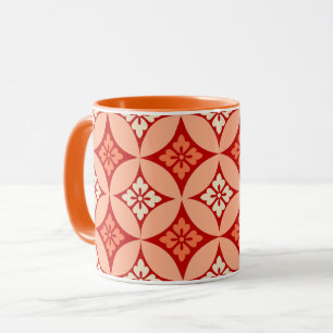Taza Shippo con motivo de flor, Naranja mandarín