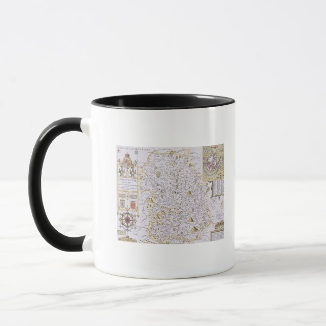 Taza Shropshyre, grabado por Jodocus Hondius (Izquierda)