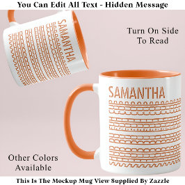 Taza Shud Du Fuh Cup & Name Hidden Message 138OW Funny