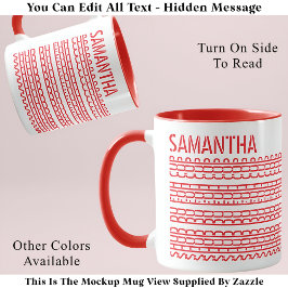Taza Shud Du Fuh Cup & Name Hidden Message 138RW Divert
