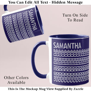 Taza Shud Du Fuh Cup & Name Hidden Message 138WB Funny