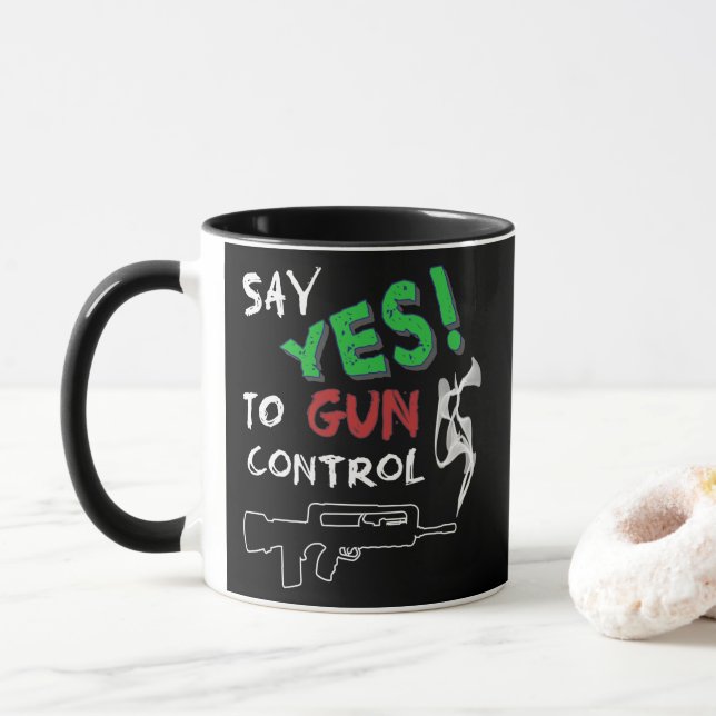 Taza Sí al control de armas (Con donut)