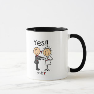 Taza SÍ, hago camisetas y regalos para novias y novios