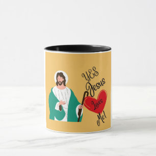 Taza "Sí, Jesús me ama" Amarillo