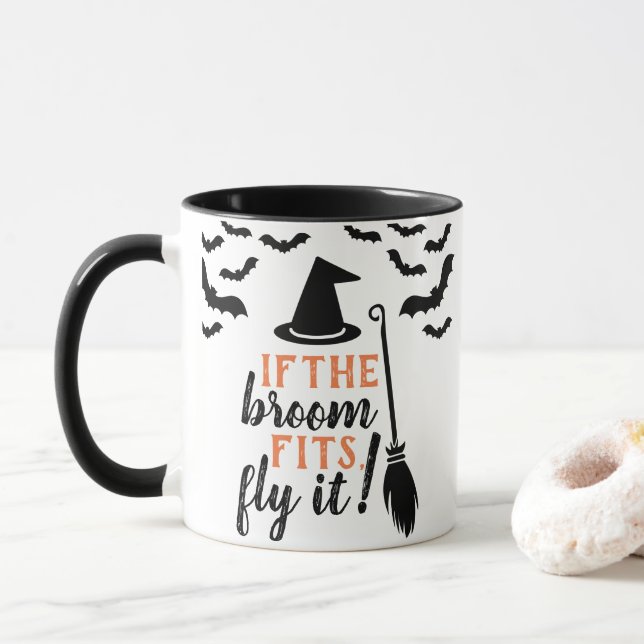 Taza ¡Si los ajustes de la escoba lo vuelan! (Con donut)