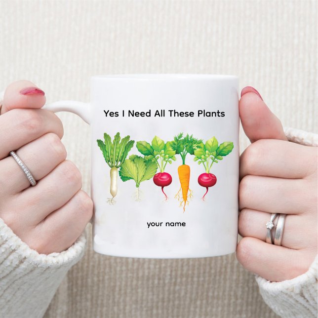 Taza Sí, Necesito Todas Estas Plantas/Jardinero Vegetab (Yes I Need All These Plants / Vegetable Gardener Mug)