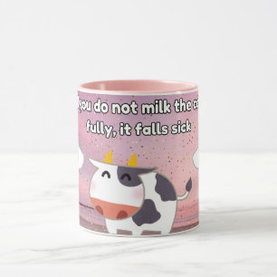 Taza si no ordeñas completamente a la vaca,