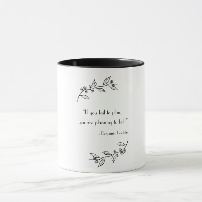 Taza "Si no planeas..." paro de cita inspiradora (Centro)