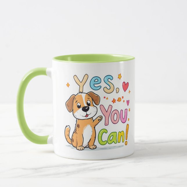 Taza ¡Sí, Puedes! Mug de perro con motivación (Izquierda)
