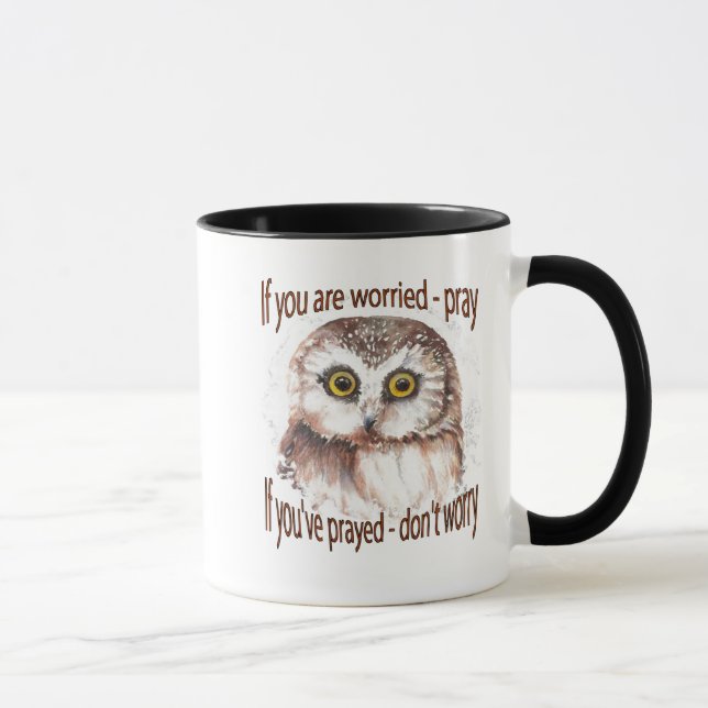 Taza Si te preocupas, no te preocupes si has rezado (Derecha)