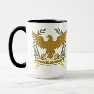 Taza Si Vis Pacem, Para Bellum.. Eagle and lightning