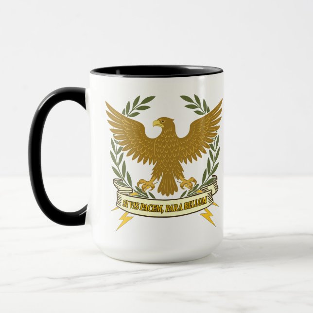 Taza Si Vis Pacem, Para Bellum.. Eagle and lightning  (Izquierda)