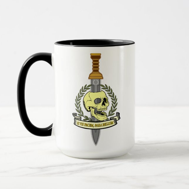 Taza Si Vis Pacem, Para Bellum.. Skull