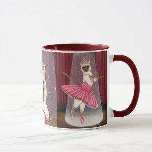Taza siamesa del bailarín del punto del chocolate