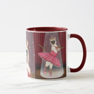 Taza siamesa del bailarín del punto del chocolate