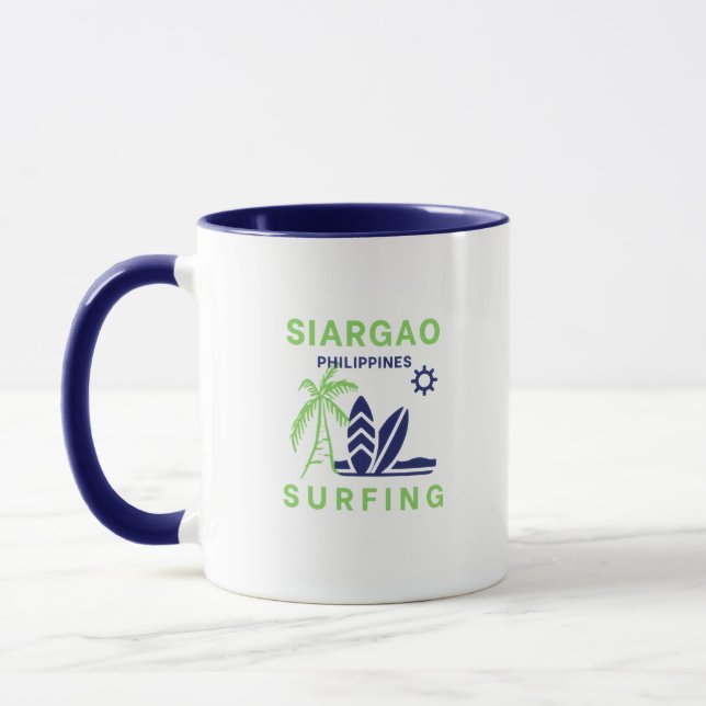 Taza Siargao Philippines Surfing Coffee Mug (Izquierda)
