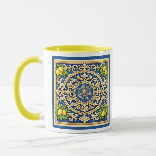 Taza Sicilia Trinacria Sicilian design  (Izquierda)