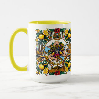 Taza Sicilian Trinacria Design 