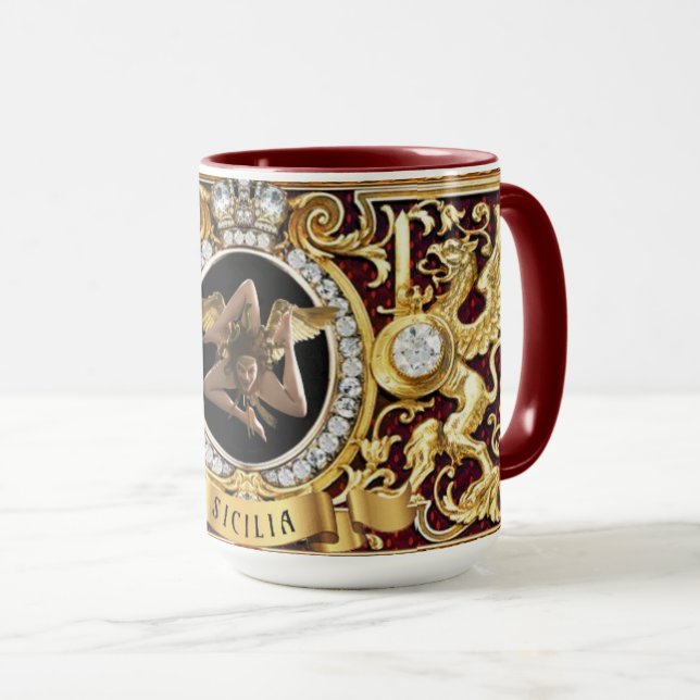 Taza Siciliano Medusa Trinacria Gift Mug (Anverso derecho)