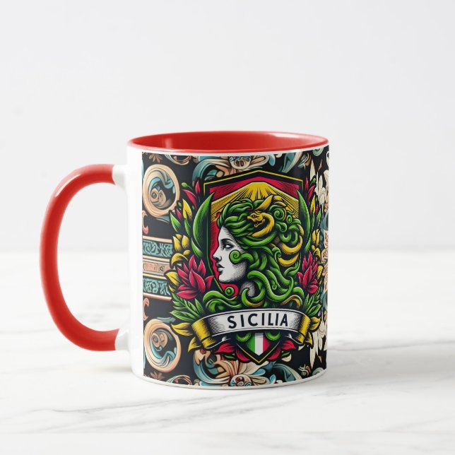 Taza Siciliano Trinacria Mug (Izquierda)