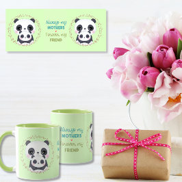 Taza Siempre mi madre - Mamá Panda y verde bebé