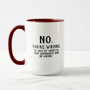 Taza Siéntese ahí en su peluca equivocada