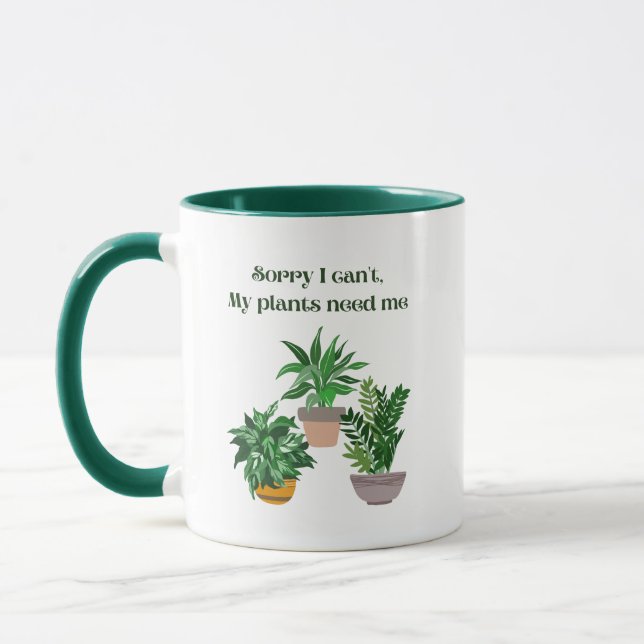 Taza Siento no poder que mis plantas me necesiten (Izquierda)