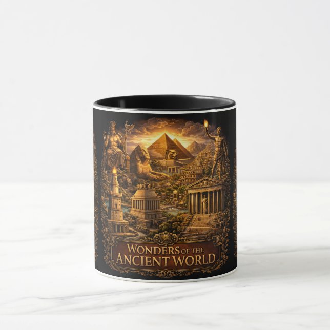 Taza Siete Maravillas del Mundo Antiguo (Centro)