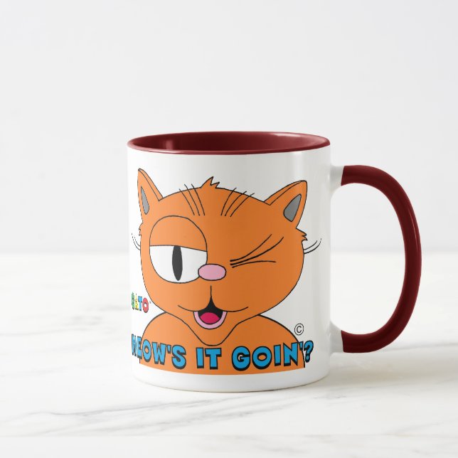 Taza ¿Significa Que Va? Personalizado Cat Señor Gato (Derecha)