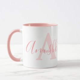 Taza Significado de nombre de Anushka y un monograma ro