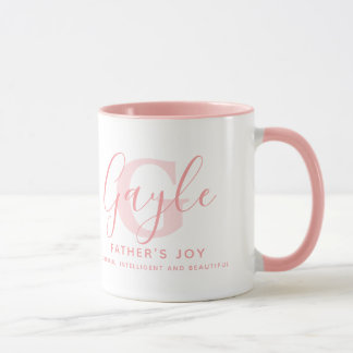 Taza Significado del nombre Gayle y monograma en texto