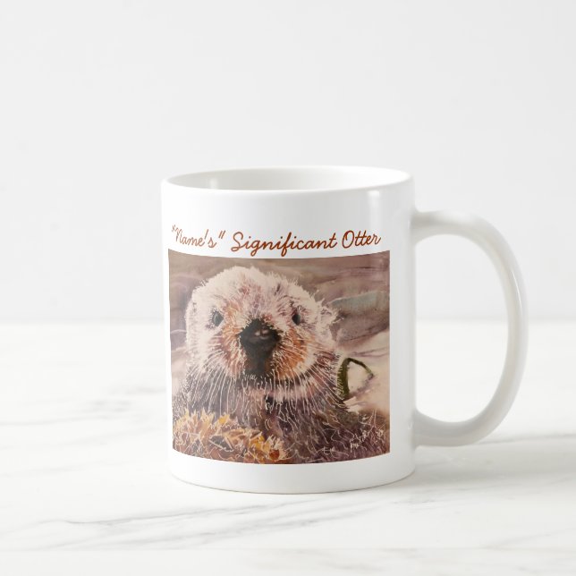 Taza significativa de la nutria del el día de San (Derecha)