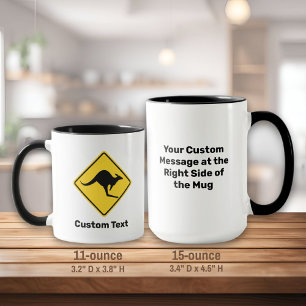 Taza Signo de advertencia canguro
