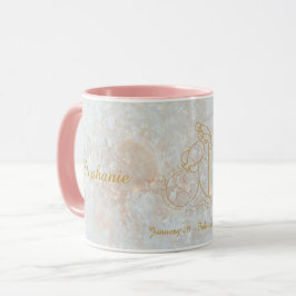 Taza Signo de estrella Aquarius Zodiac Purpurina de mon