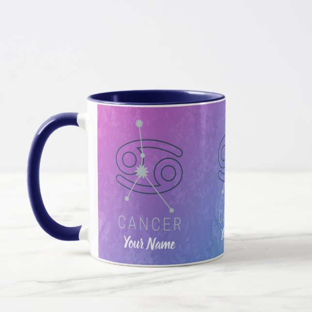 Taza Signo de estrella del Zodiac del cáncer Constelaci (Izquierda)