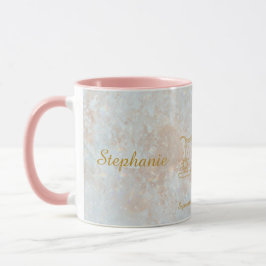 Taza Signo de estrella libra zodiac Purpurina de monogr