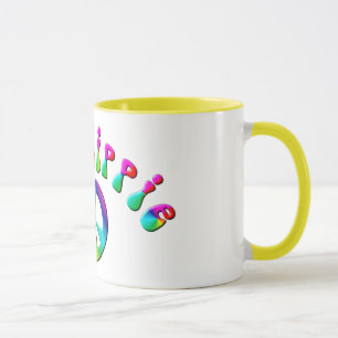Taza Signo de la paz del Hippie del arco iris del KRW